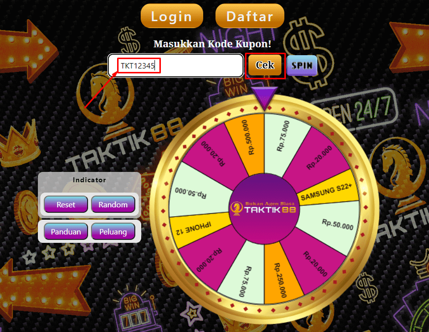 langkah pertama wheel taktik88