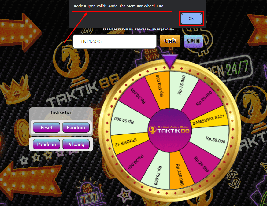 langkah pertama wheel taktik88
