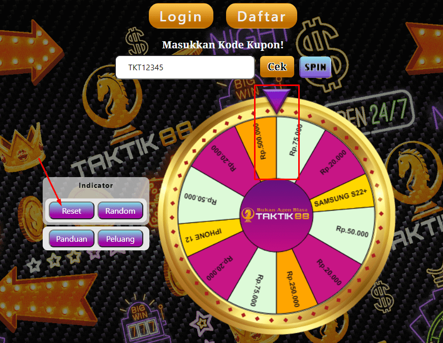 langkah kedua wheel taktik88